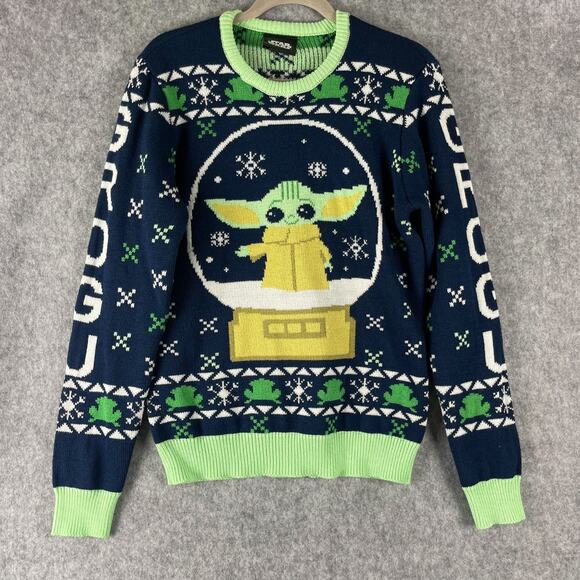 Star Wars Other - Star Wars The Mandalorian Grogu Holiday Sweater Mens Medium Ugly Christmas Yoda